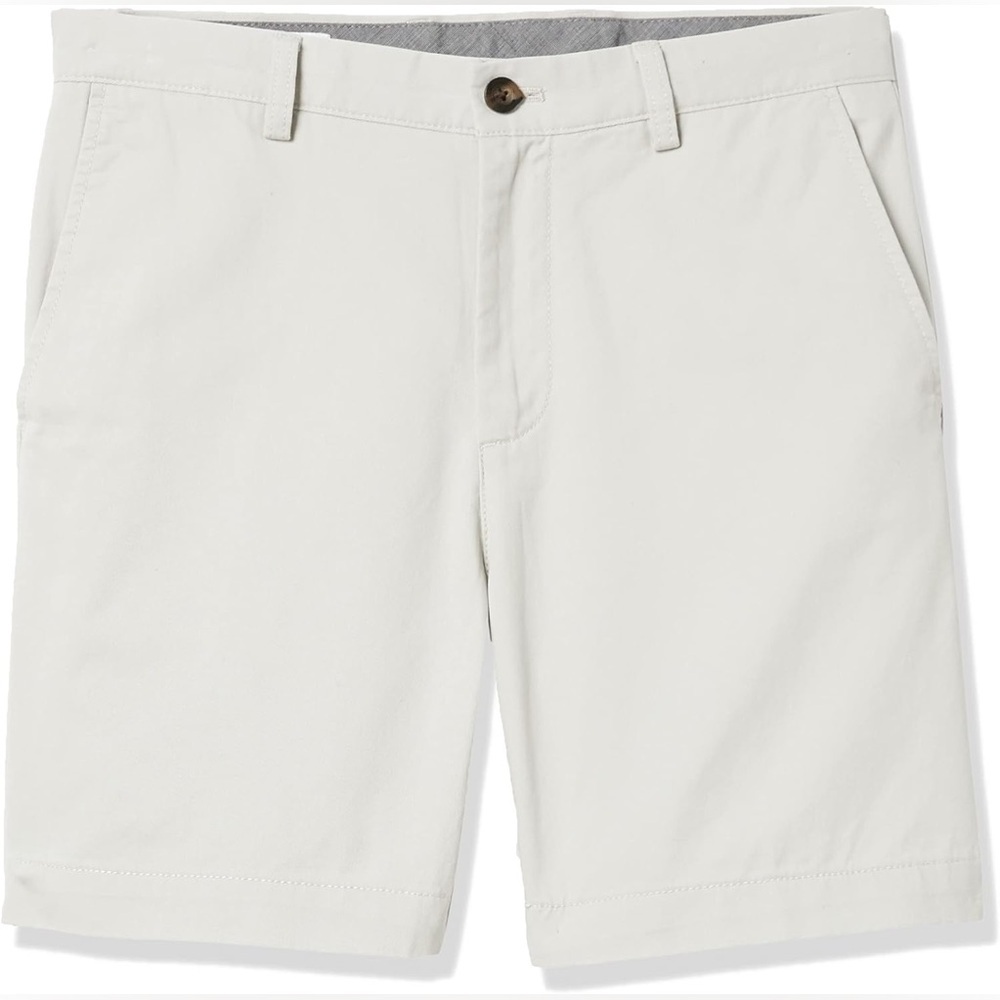 Amazon Essentials Men's Slim Fit 7" Inseam Stretch Golf Shorts Silver 31W New‎